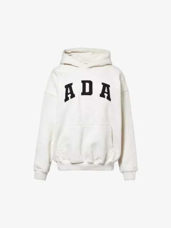 ADANOLA Logo relaxed fit cotton hoody